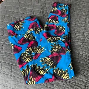 LuLa Roe OS French fry leggings